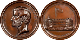 1861 New York Chamber of Commerce Adam J. Slemmer - Fort Pickens Medal. Third Class. By Charles Muller. Copper Shells. Mint State.
From the Estate of...