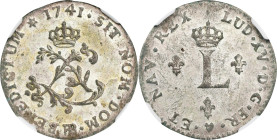 1741-BB Sou Marque. Strasbourg Mint. Vlack-253a. Rarity-6. MS-63 (NGC).
PCGS# 158659. NGC ID: 2AX3.