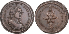 1789 East Florida Carlos IV Proclamation Medal. Breen-1080, Herrera-133, Medina-148. Bronze. EF-40 BN (PCGS).