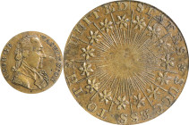 Undated (possibly ca. 1793) Washington Success Medal. Large Size. Musante GW-41, Baker-265, DeWitt-GW 1792-1, W-10900. First Die. Brass. Reeded Edge. ...