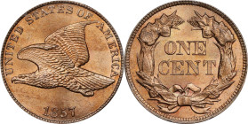 1857 Flying Eagle Cent. Type of 1857. MS-65 (PCGS). OGH Rattler.
PCGS# 2016. NGC ID: 2276.