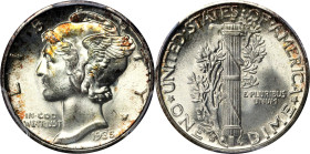 1935-S Mercury Dime. MS-68 (PCGS).
PCGS# 4996. NGC ID: 23JE.
PCGS Population: 2; none finer in the designation.