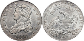 1824/2 Capped Bust Quarter. B-1, the only known dies. Rarity-3. EF-45 (PCGS).
PCGS# 5335. NGC ID: 23RR.