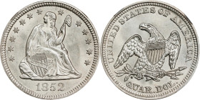 1852 Liberty Seated Quarter. Briggs 2-B. MS-65 (NGC).
PCGS# 5419. NGC ID: 23T8.
NGC Census: 5; 1 finer (MS-68 *). The corresponding PCGS Population ...