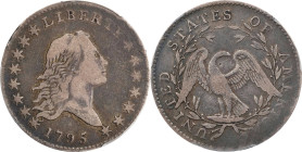 1795 Flowing Hair Half Dollar. Two Leaves. O-122, T-5. Rarity-5. Two Leaves. VF-20 (PCGS).
PCGS# 39238. NGC ID: 24E7.