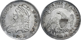 1809 Capped Bust Half Dollar. O-109. Rarity-3. Die State 109.2. IIIII Edge. AU-50 (PCGS).
PCGS# 6094. NGC ID: 24ES.