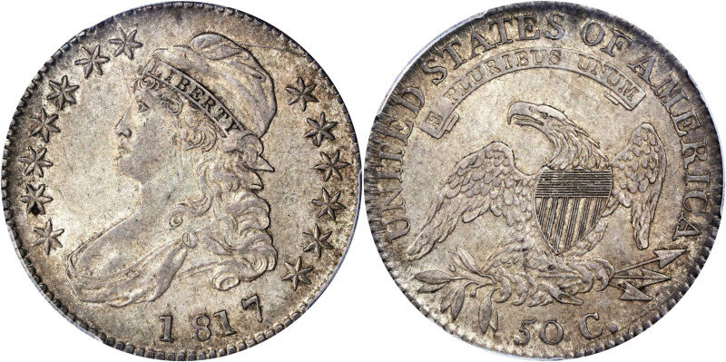 1817 Capped Bust Half Dollar. O-106. Rarity-3. Die State 106.1. AU-55 (PCGS). CA...