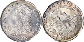 1830 Capped Bust Half Dollar. O-107a. Rarity-2. Die State 107.5. Small 0. MS-62 (NGC).
PCGS# 6156. NGC ID: 24FU.