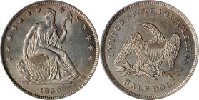 1839 Liberty Seated Half Dollar. Drapery. WB-6. Rarity-3. Early Die State. MS-64 (CACG).
PCGS# 6232. NGC ID: 24GL.