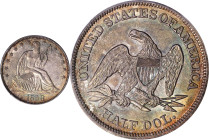 1858 Liberty Seated Half Dollar. Type I Reverse. WB-39. Rarity-3. MS-62+ (PCGS).
PCGS# 6293. NGC ID: 24HV.
Purchased from Stack's, date not recorded...