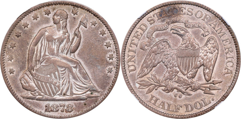 1878-CC Liberty Seated Half Dollar. WB-1, the only known dies. Rarity-4. EF-40 (...