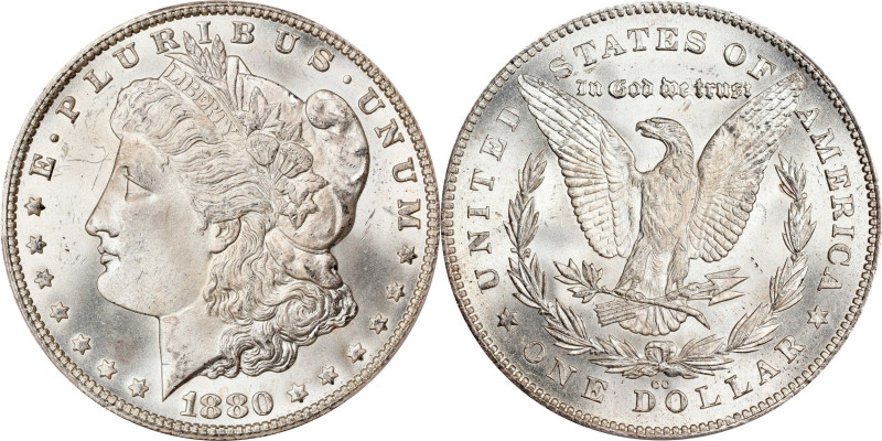 1880/79-CC Morgan Silver Dollar. VAM-4. Top 100 Variety. Reverse of 1878. MS-66 ...