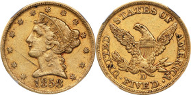 1858-D Liberty Head Half Eagle. Winter 43-II. AU Details--Obverse Damage (NGC).
PCGS# 8278. NGC ID: 25V9.