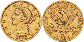 1878-CC Liberty Head Half Eagle. Winter 1-A, the only known dies. EF Details--Graffiti (PCGS).
PCGS# 8346. NGC ID: 25X5.