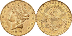 1892-CC Liberty Head Double Eagle. AU Details--Cleaned (PCGS).
PCGS# 9020. NGC ID: 26C6.