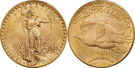 1911-D Saint-Gaudens Double Eagle. MS-66+ (PCGS).
PCGS# 9158. NGC ID: 26FK.
PCGS Population: 60; 13 finer (MS-67+ finest).