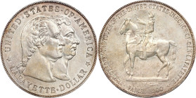 1900 Lafayette Silver Dollar. MS-63 (PCGS).
PCGS# 9222. NGC ID: BYKW.
From our Summer 2022 Global Showcase Auction, August 2022, lot 12148.
From ou...