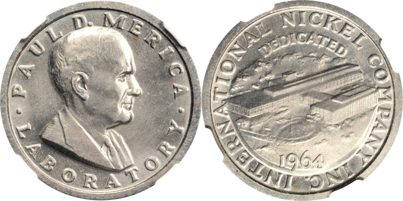 1964 International Nickel Company Pattern. PDM-1. Half Dollar Size. RB-2700, Pol...