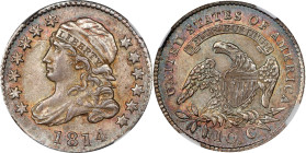 1814 Capped Bust Dime. JR-3. Rarity-2. Large Date. MS-65 (NGC).
PCGS# 4488. NGC ID: 236W.
