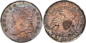 1829 Capped Bust Dime. JR-7. Rarity-1. Small 10 C. MS-65 (PCGS).
PCGS# 4511. NGC ID: 2378.
Ex Eric P. Newman Numismatic Education Society; Heritage'...
