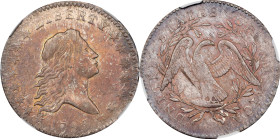 1795 Flowing Hair Half Dollar. O-124, T-12. Rarity-5. Two Leaves. MS-61 (NGC).
PCGS# 39240. NGC ID: 24E7.
Ex Col. E.H.R. Green; Green estate; partne...