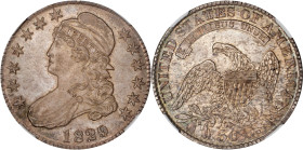 1829/7 Capped Bust Half Dollar. O-101. Rarity-1. Die State 101.1. MS-65 (NGC).
PCGS# 6155. NGC ID: 24FT.
From Heritage's Palm Beach, FL Signature Sa...