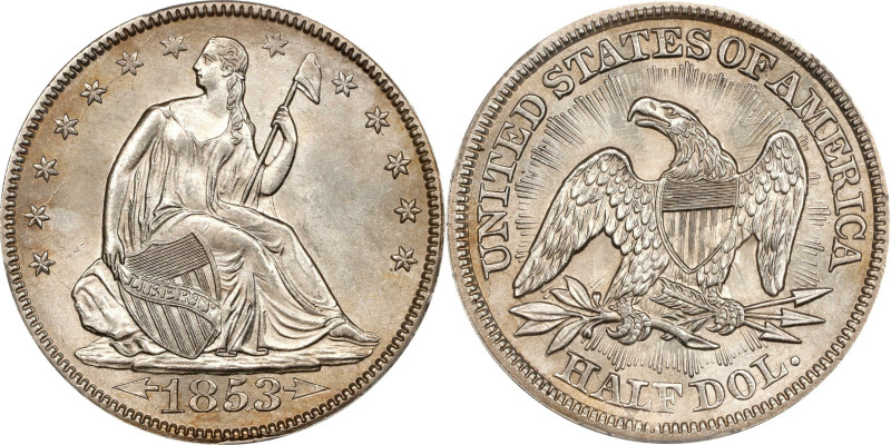 1853 Liberty Seated Half Dollar. Arrows and Rays. WB-101. MS-64+ (PCGS).
PCGS# ...