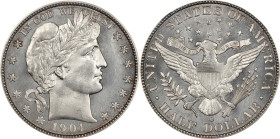 1901-O Barber Half Dollar. MS-66 (NGC).
PCGS# 6490. NGC ID: 24MD.
NGC Census: 4; 0 finer. The corresponding PCGS Population is 2/2 (MS-67+ finest at...