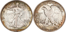 1917-D Walking Liberty Half Dollar. Obverse Mintmark. MS-65 (PCGS). CAC.
PCGS# 6570. NGC ID: 24PR.
CAC Stickered Population: 16; 2.