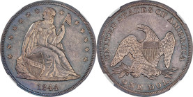 1844 Liberty Seated Silver Dollar. OC-1. Rarity-2. Top 30 Variety. Misplaced Date, Doubled Die Obverse. MS-63 (NGC).
PCGS# 6930. NGC ID: 24YE.
NGC C...
