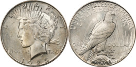 1925-S Peace Silver Dollar. MS-65 (NGC).
PCGS# 7366. NGC ID: 257M.
NGC Census: 78; 6 finer (MS-66 finest).
From our June 2023 Auction, lot 2048.
F...
