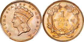 1874 Gold Dollar. MS-68 (PCGS).
PCGS# 7575. NGC ID: 25DC.
PCGS Population: 3; with a single MS-68+ finer.