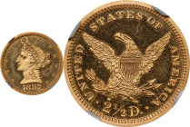 1887 Liberty Head Quarter Eagle. JD-1, the only known dies. Rarity-5. Proof-64 Cameo (NGC).
PCGS# 87913. NGC ID: 288A.
NGC Census: 7; 7 finer in thi...
