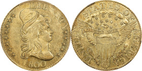 1800 Capped Bust Right Half Eagle. BD-5. Rarity-3+. Blunt 1. AU-58 (PCGS).
PCGS# 8082. NGC ID: 25NW.