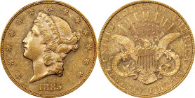 1885 Liberty Head Double Eagle. AU-58 (NGC).
PCGS# 9003. NGC ID: 26BM.
From Heritage's CSNS Signature Auction of May 2023, lot 3306.
From Heritage'...
