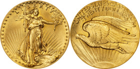 MCMVII (1907) Saint-Gaudens Double Eagle. High Relief. Wire Rim. MS-64 (PCGS). CAC.
PCGS# 9135. NGC ID: 26F2.