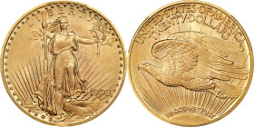 1908 Saint-Gaudens Double Eagle. Motto. MS-65 (PCGS).
PCGS# 9147. NGC ID: 26F8.