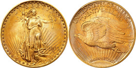 1913 Saint-Gaudens Double Eagle. MS-64+ (PCGS). CAC.
PCGS# 9161. NGC ID: 26FN.
PCGS Population: 39; 17 finer (MS-65+ finest).