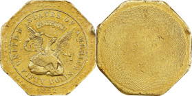 1852 United States Assay Office of Gold $50. K-13. Rarity-4+. 887 THOUS. EF-40 (PCGS).
PCGS# 10016. NGC ID: ANHG.