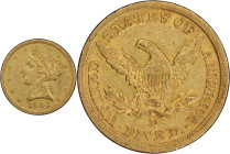 1843-D Liberty Head Half Eagle. Winter 10-G. Medium D. VF-35 (PCGS). CAC.
PCGS# 8215. NGC ID: 25T4.
From the Fairmont Collection - Albertine Set.
F...
