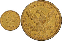 1851-C Liberty Head Half Eagle. Winter-2. EF-45 (PCGS).
PCGS# 8247. NGC ID: 25U6.
From the Fairmont Collection - Albertine Set.
From the Fairmont C...