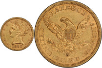1856-S Liberty Head Half Eagle. AU-53 (PCGS).
PCGS# 8270. NGC ID: 25UZ.
From the Fairmont Collection - Albertine Set.
From the Fairmont Collection ...