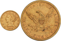 1859 Liberty Head Half Eagle. EF-45 (PCGS). CAC.
PCGS# 8280. NGC ID: 25VB.
From the Fairmont Collection - Albertine Set.
From the Fairmont Collecti...