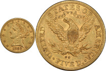 1883-CC Liberty Head Half Eagle. AU-55 (PCGS). CAC.
PCGS# 8362. NGC ID: 25XL.
From the Fairmont Collection - Albertine Set.
From the Fairmont Colle...