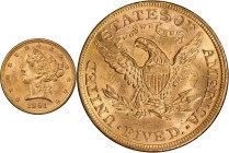1891 Liberty Head Half Eagle. MS-64 (PCGS). CAC.
PCGS# 8377. NGC ID: 25Y4.
PCGS Population: 25; 7 finer (MS-64+ finest). CAC Stickered Population: 1...