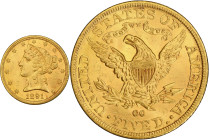 1891-CC Liberty Head Half Eagle. MS-64 (PCGS). CAC.
PCGS# 8378. NGC ID: 25Y5.
From the Fairmont Collection - Albertine Set.
From the Fairmont Colle...