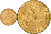 1901 Liberty Head Half Eagle. MS-64 (PCGS). CAC.
PCGS# 8402. NGC ID: 25YW.
From the Fairmont Collection - Albertine Set.
From the Fairmont Collecti...