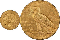 1915-S Indian Half Eagle. MS-63 (PCGS). CAC.
PCGS# 8531. NGC ID: 25ZR.
CAC Stickered Population: 12; 4.
From the Fairmont Collection - Albertine Se...