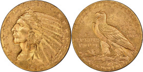 1916-S Indian Half Eagle. MS-63 (PCGS). CAC.
PCGS# 8532. NGC ID: 28DY.
From the Fairmont Collection - Albertine Set.
From the Fairmont Collection -...
