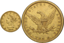 1840 Liberty Head Eagle. VF-25 (PCGS). CAC.
PCGS# 8581. NGC ID: 262G.
CAC Stickered Population: 1; 15.
From the Fairmont Collection - Albertine Set...